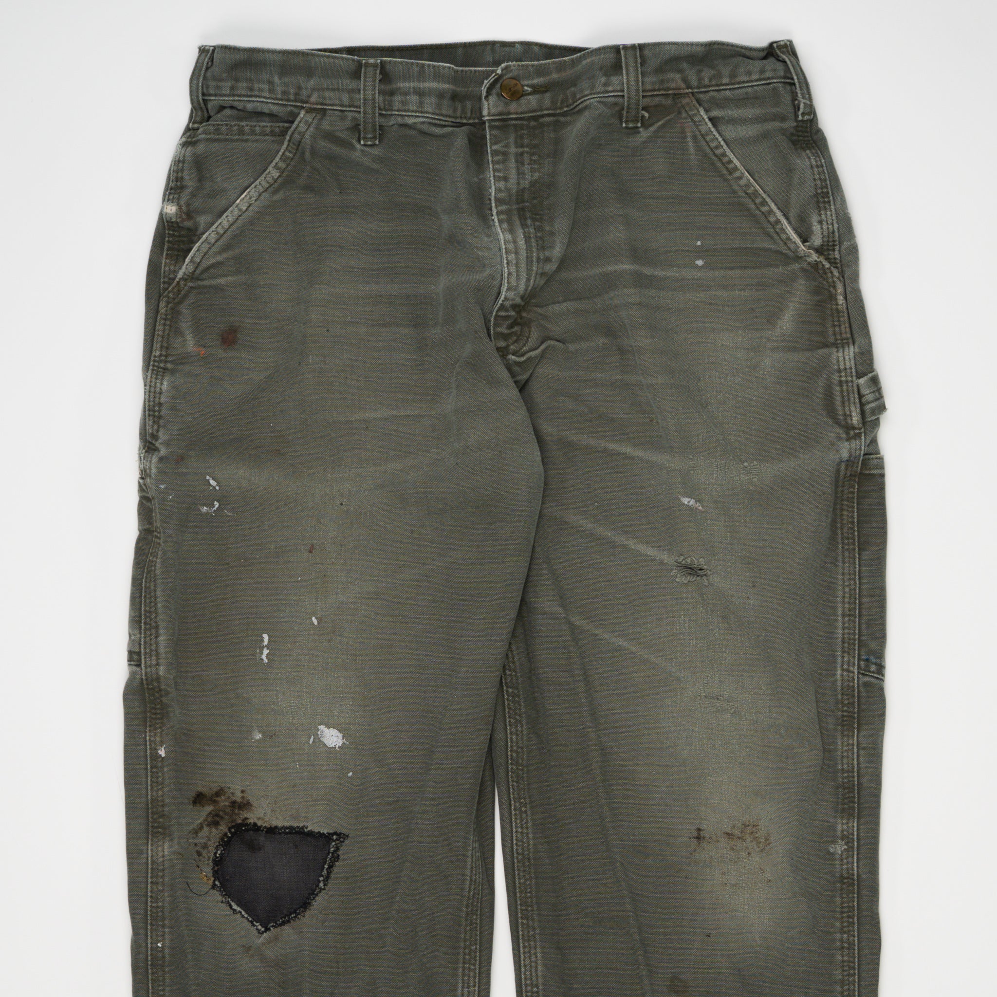 Vintage Patched Green Carhartt Cargo Pants (36) | Rebalance Vintage.