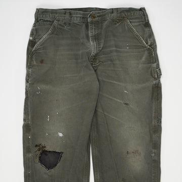 Vintage Patched Green Carhartt Cargo Pants (36) | Rebalance Vintage.