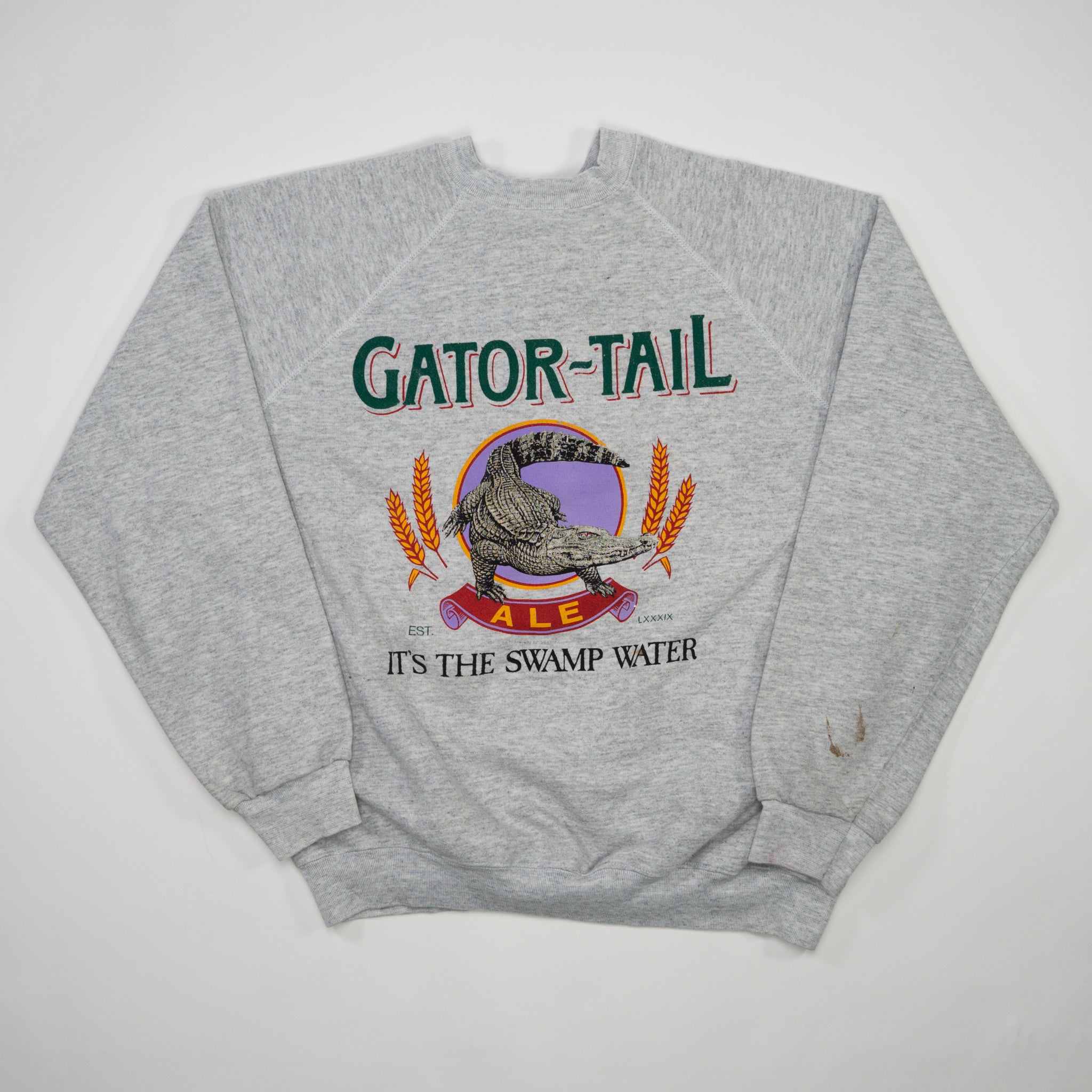 Vintage 90s Grey Gator-tail Ale Crewneck