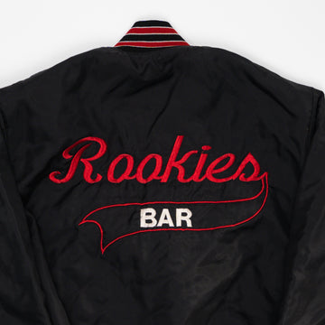 Vintage 90s Rookies Bar Satin Bomber Jacket (L) | Rebalance Vintage.