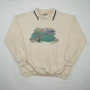 Vintage Cream Northern Reflections Golf Collared Crewneck (L)