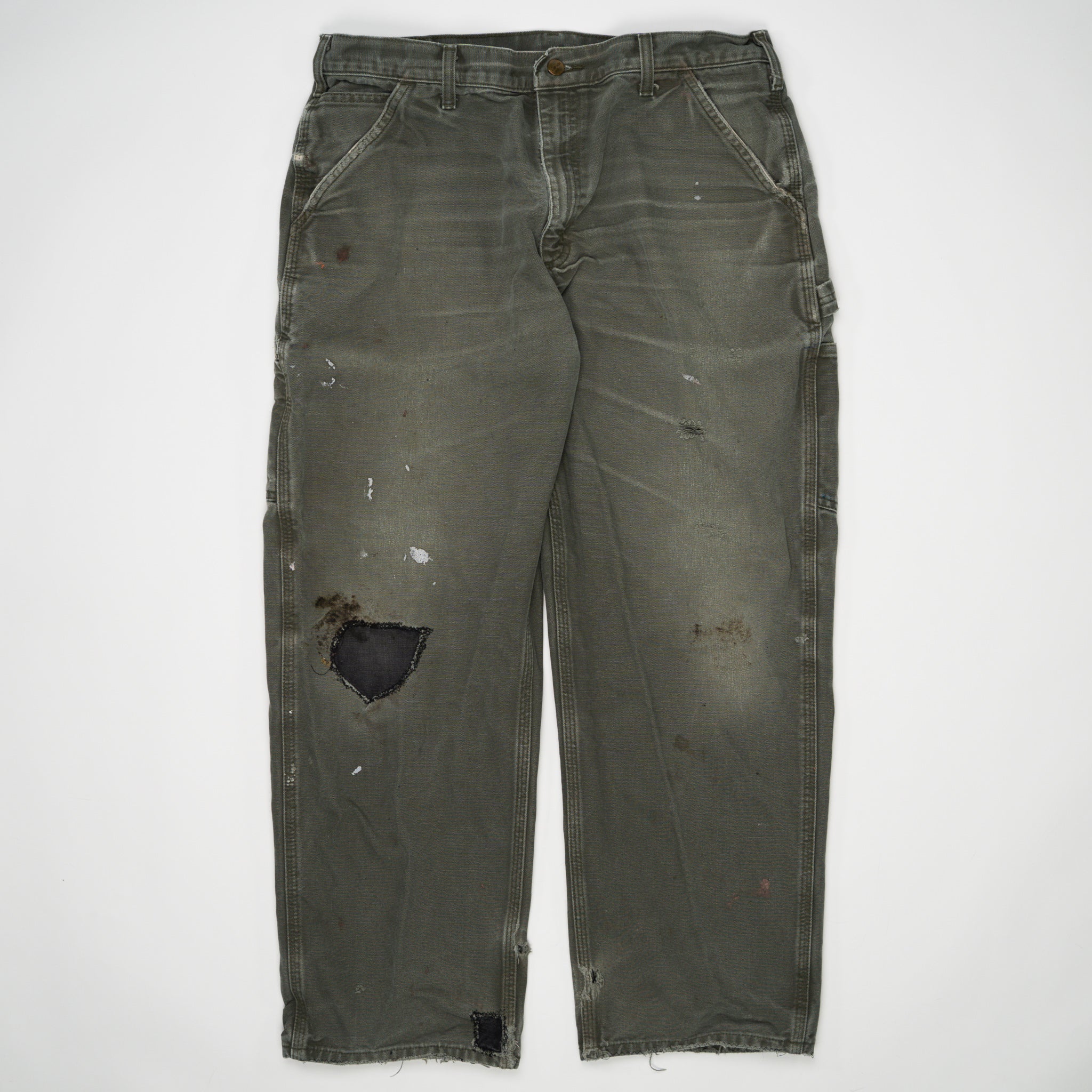 Vintage Patched Green Carhartt Cargo Pants (36) | Rebalance Vintage.
