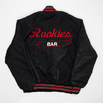 Vintage 90s Rookies Bar Satin Bomber Jacket (L) | Rebalance Vintage.
