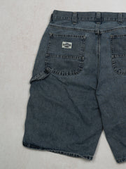 Vintage Blue Lee Dungaree Jean Shorts (32 x 11)