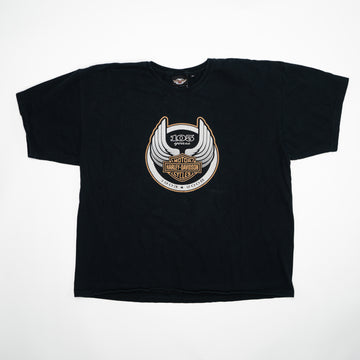 Vintage Black '08 Harley Davidson 105 Years Tee (XL) | Rebalance Vintage.