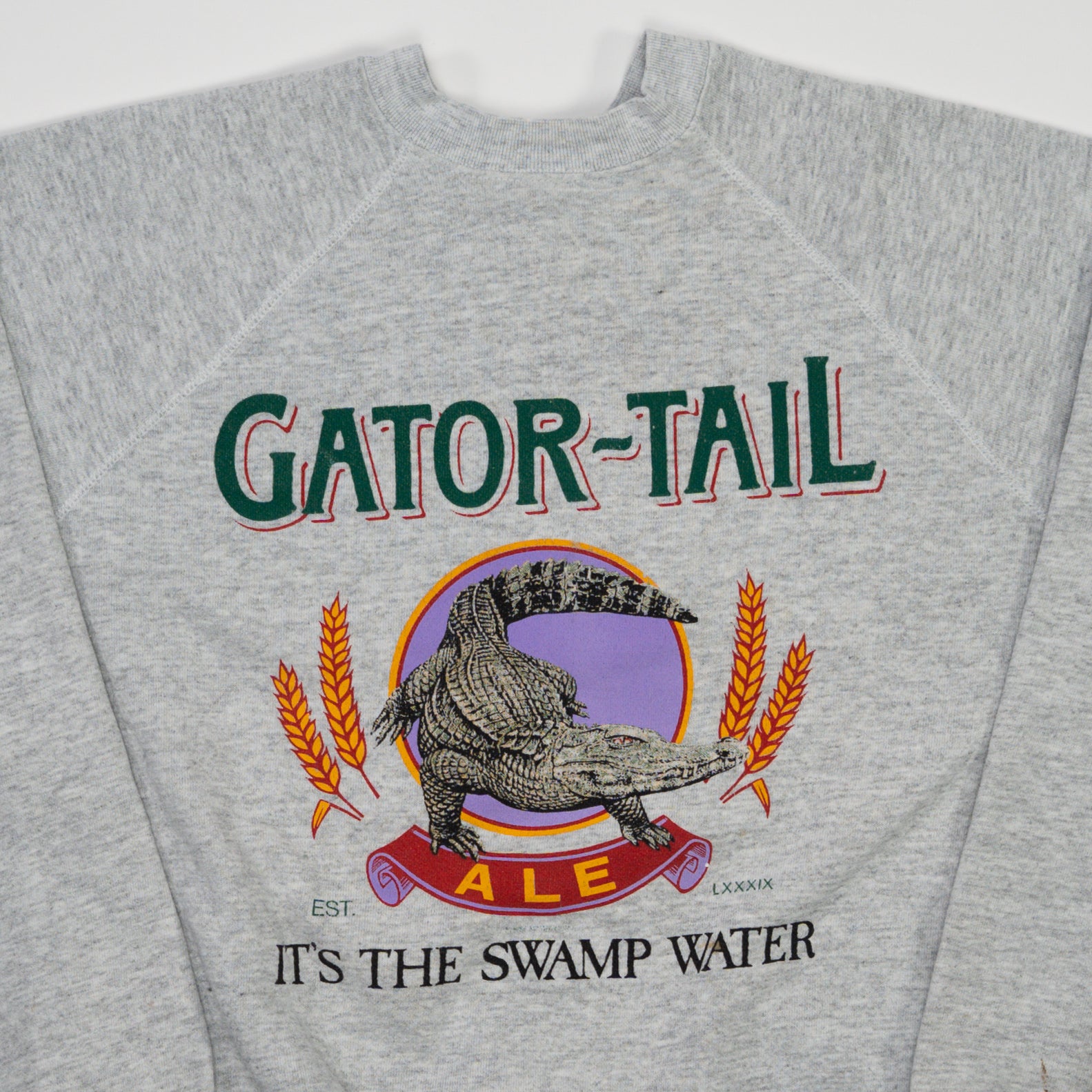 Vintage 90s Grey Gator-tail Ale Crewneck