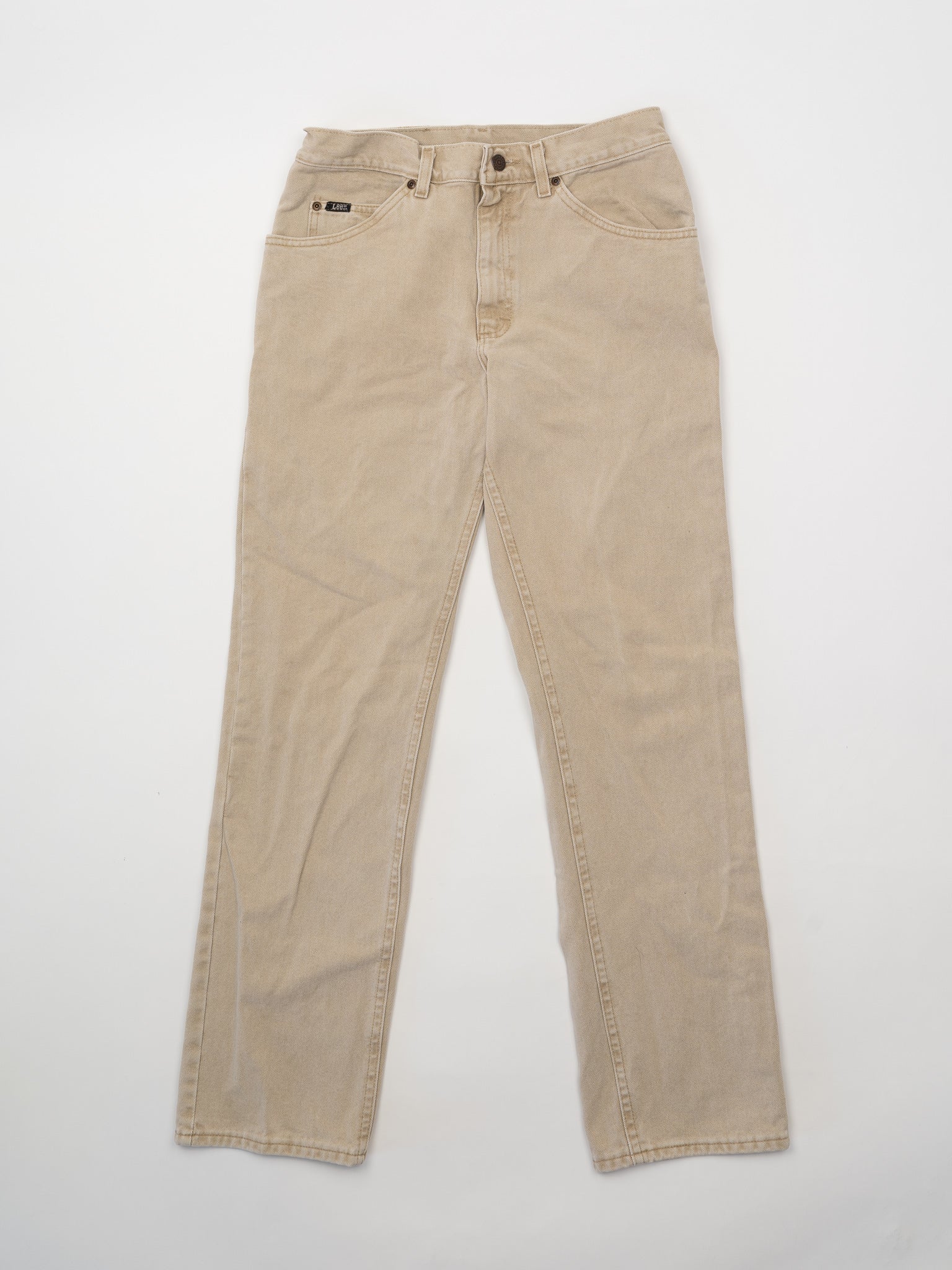 Vintage 80s Washed Beige Lee Jeans (32 x 32)