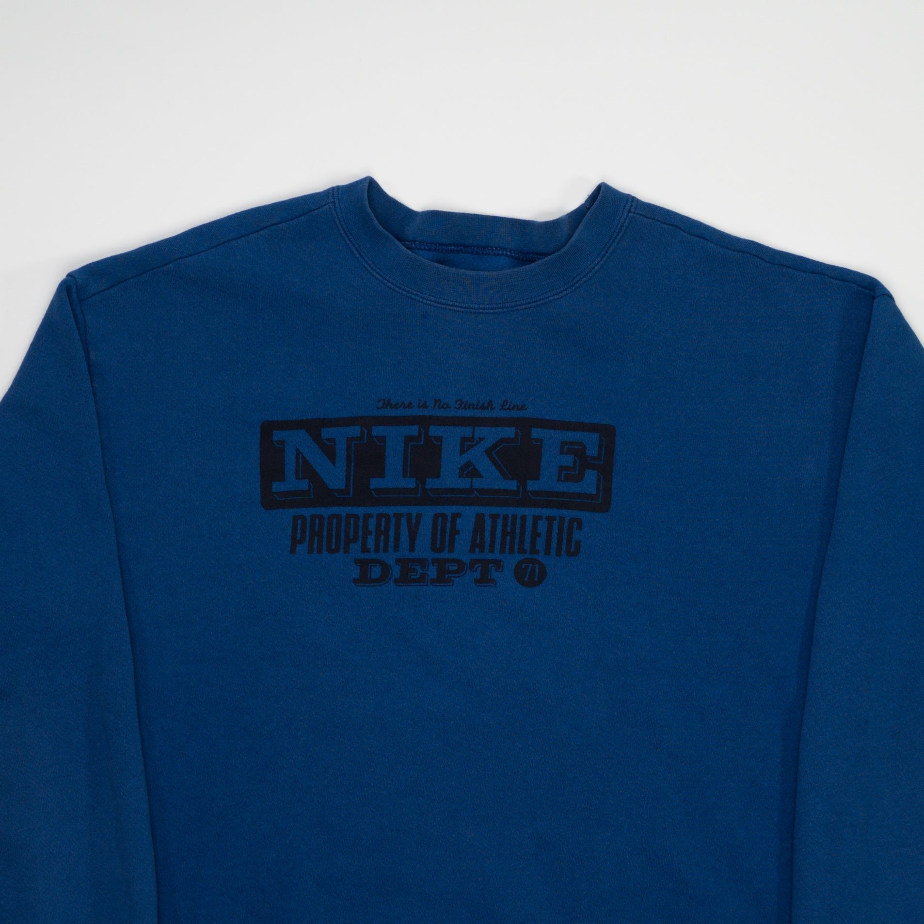 Y2K Blue Nike Property of Athletic Dept Crewneck (XL) | Rebalance Vintage.