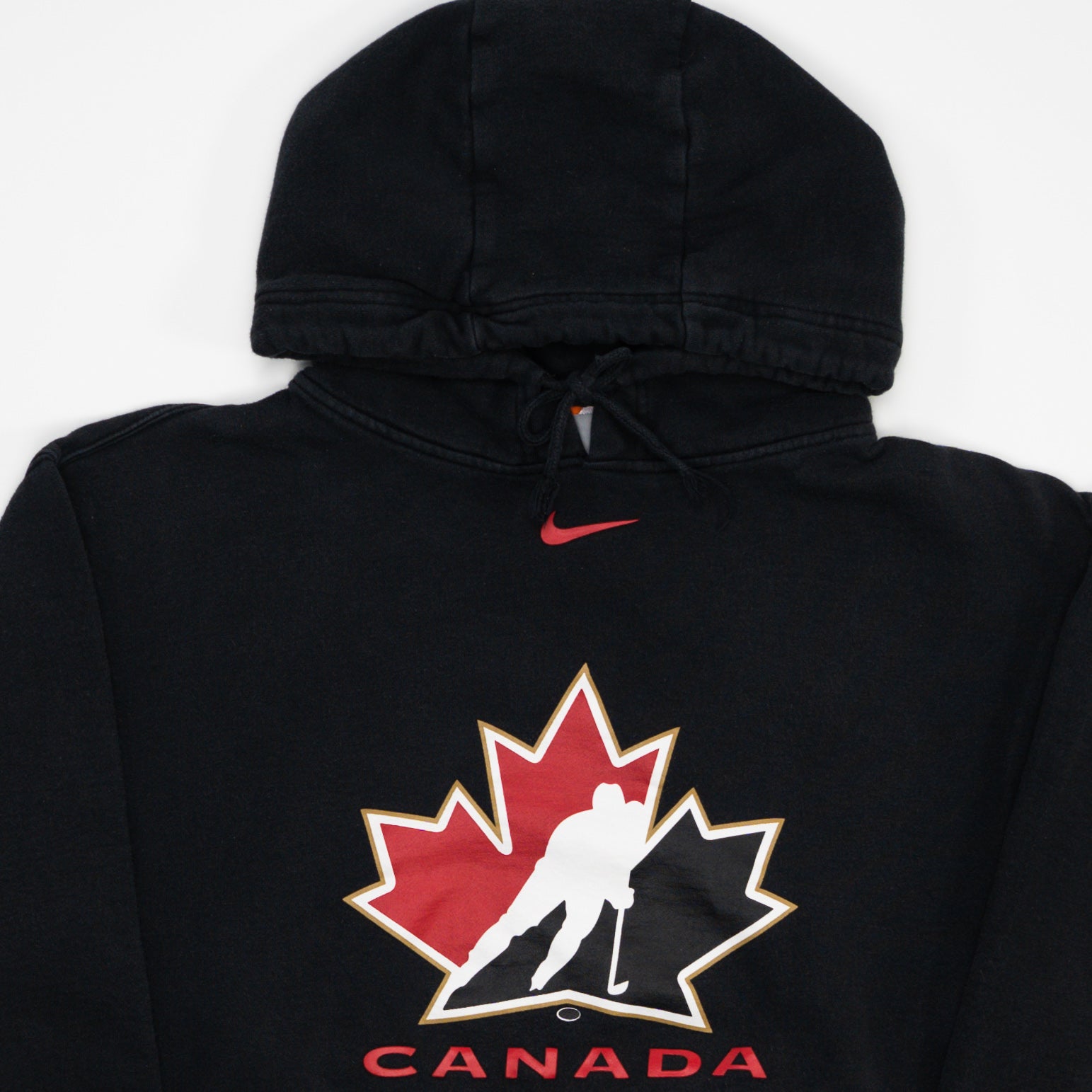 Vintage Black Team Canada Hockey Nike Center Check Hoodie 2.0 | Rebalance Vintage.