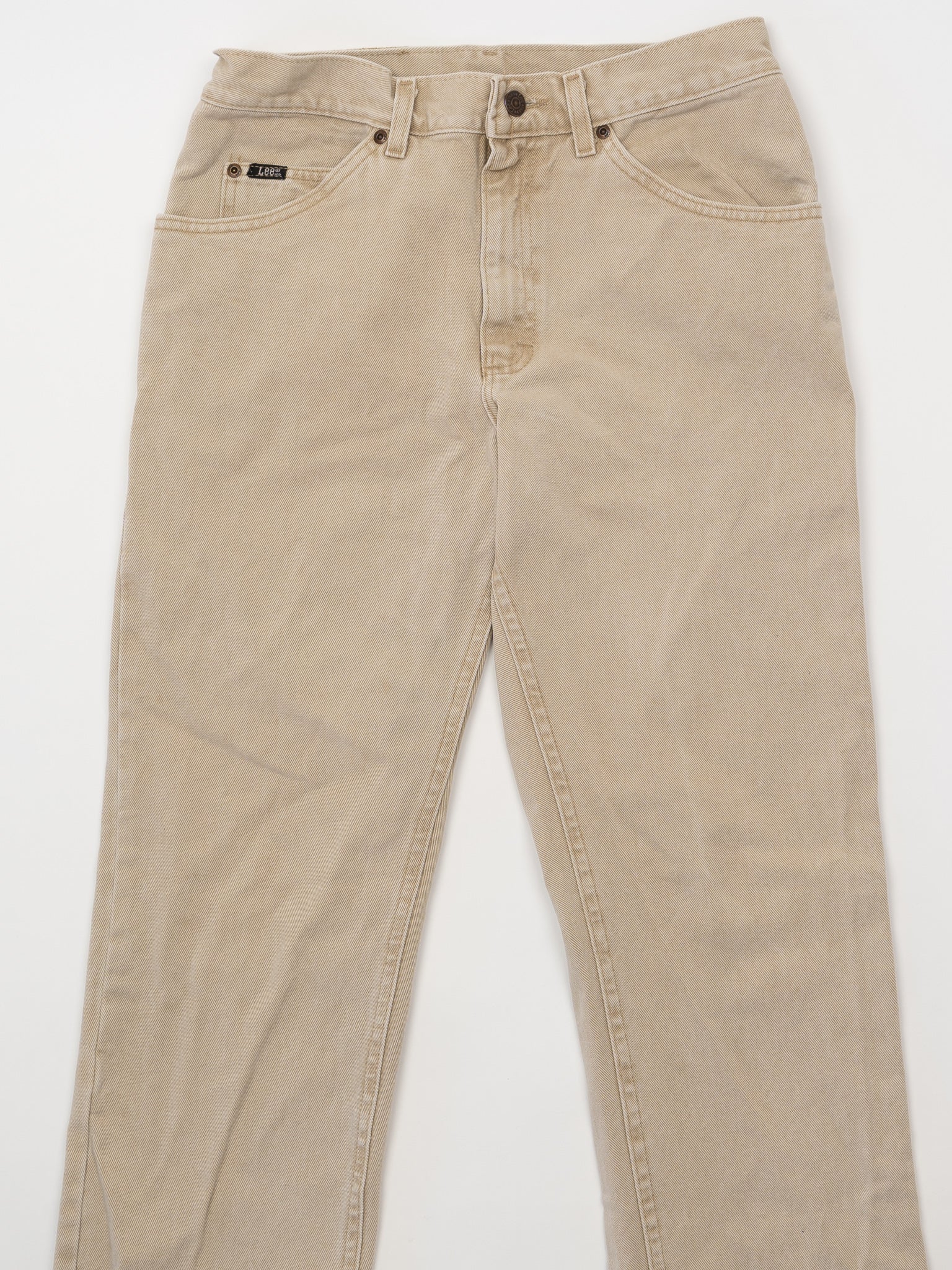 Vintage 80s Washed Beige Lee Jeans (32 x 32)