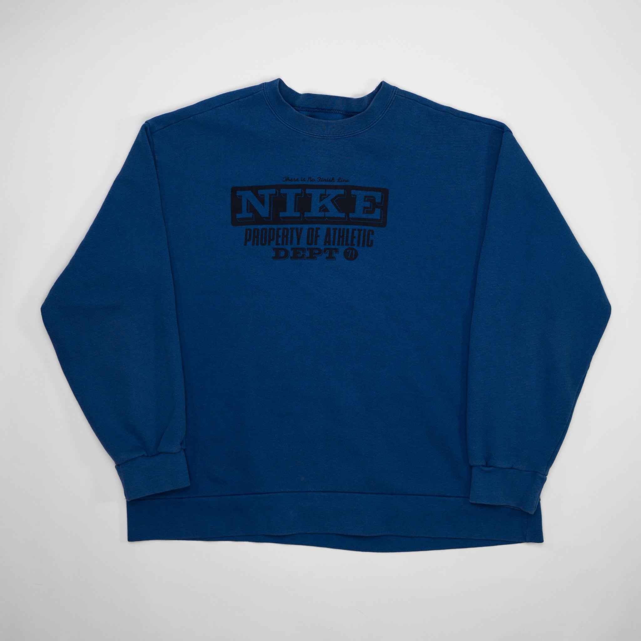 Y2K Blue Nike Property of Athletic Dept Crewneck (XL) | Rebalance Vintage.