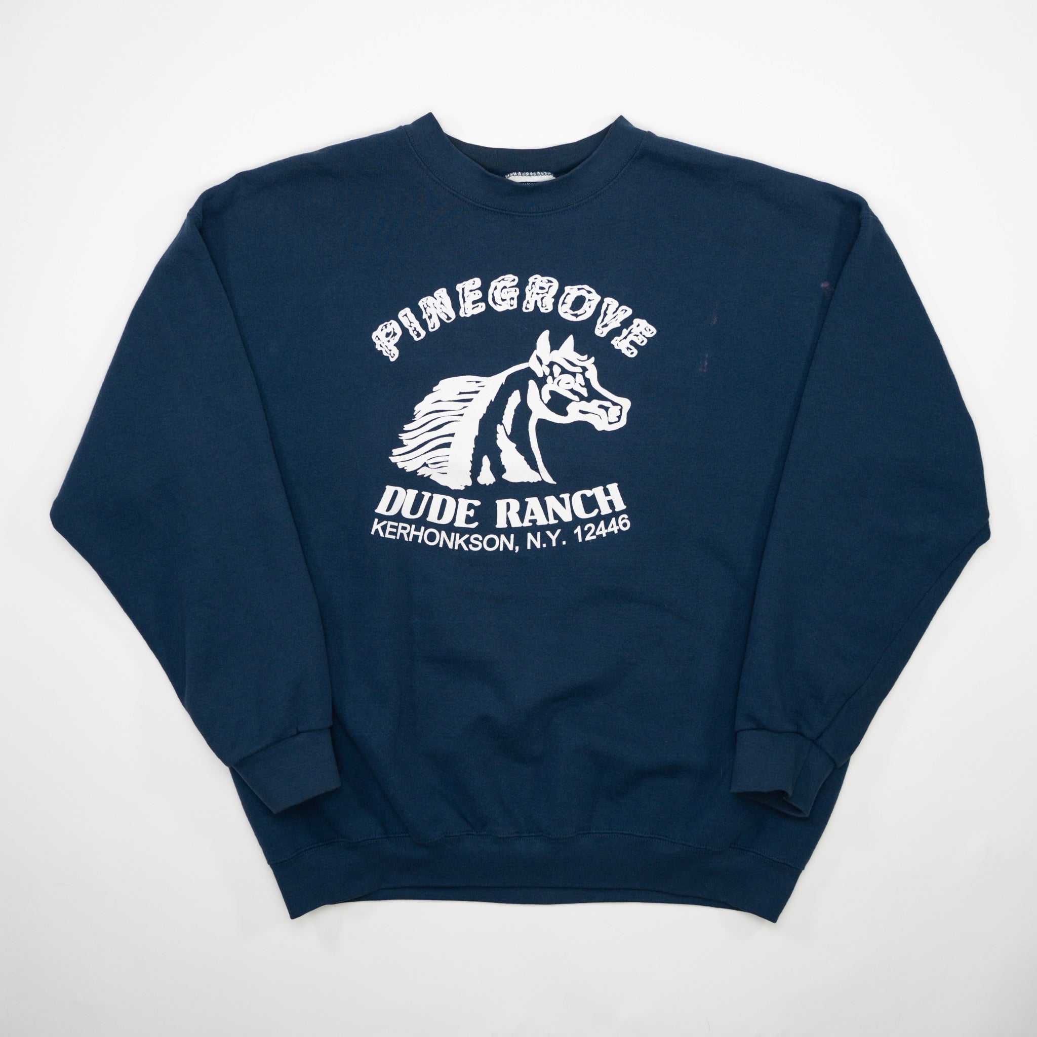 Vintage 90s Navy Pinegrove Dude Ranch Crewneck (L)