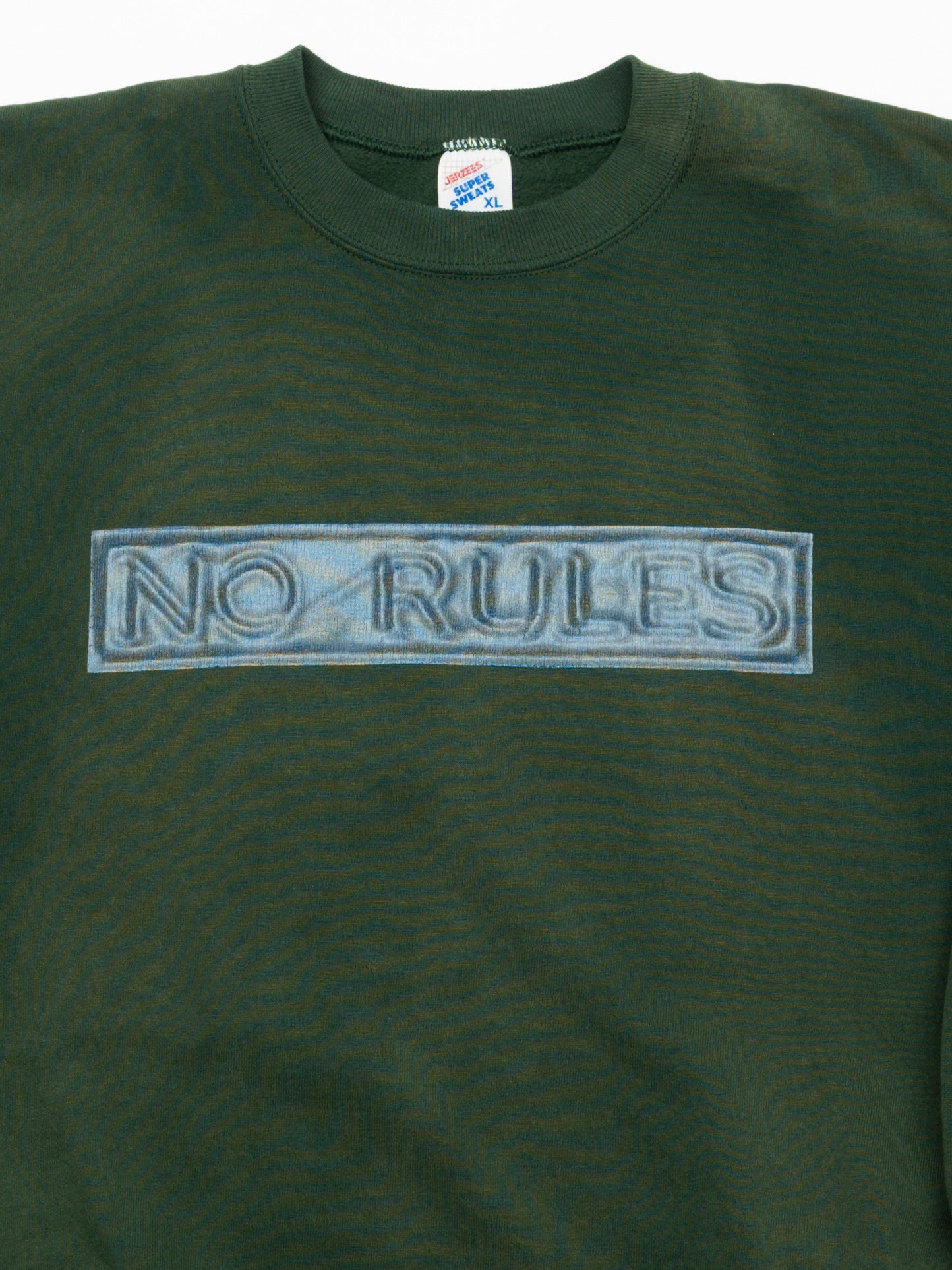 Vintage Green 'No Rules' Crewneck (L)