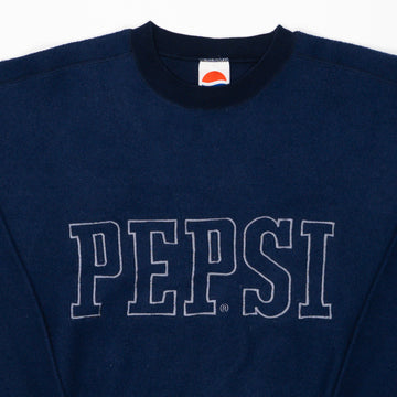 Vintage 90s Blue Pepsi Spellout Crewneck (XL) | Rebalance Vintage.
