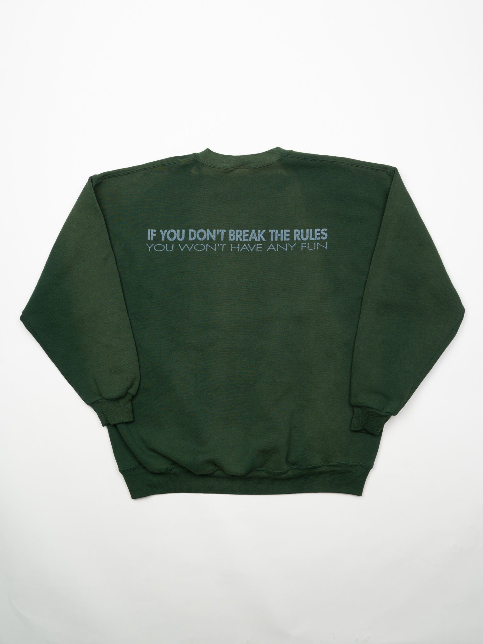 Vintage Green 'No Rules' Crewneck (L)