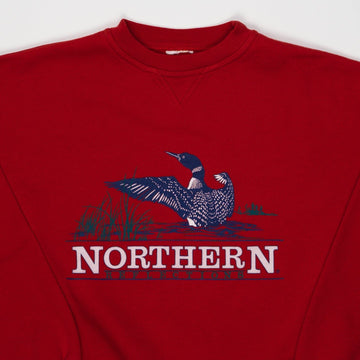 Vintage Red Northern Reflections Loon Crewneck (S) | Rebalance Vintage.
