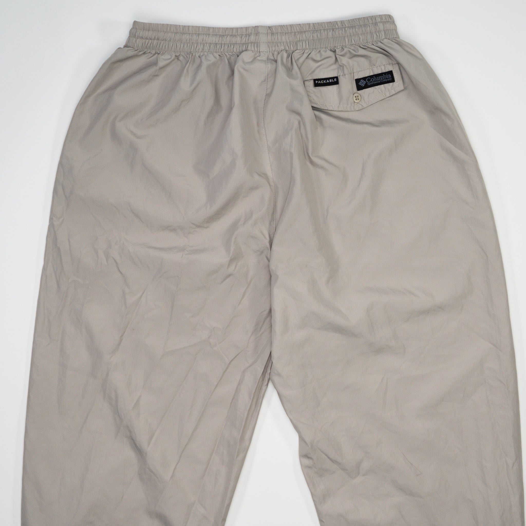 Vintage 90s Beige Columbia Windbreaker Pants (32 x 30)