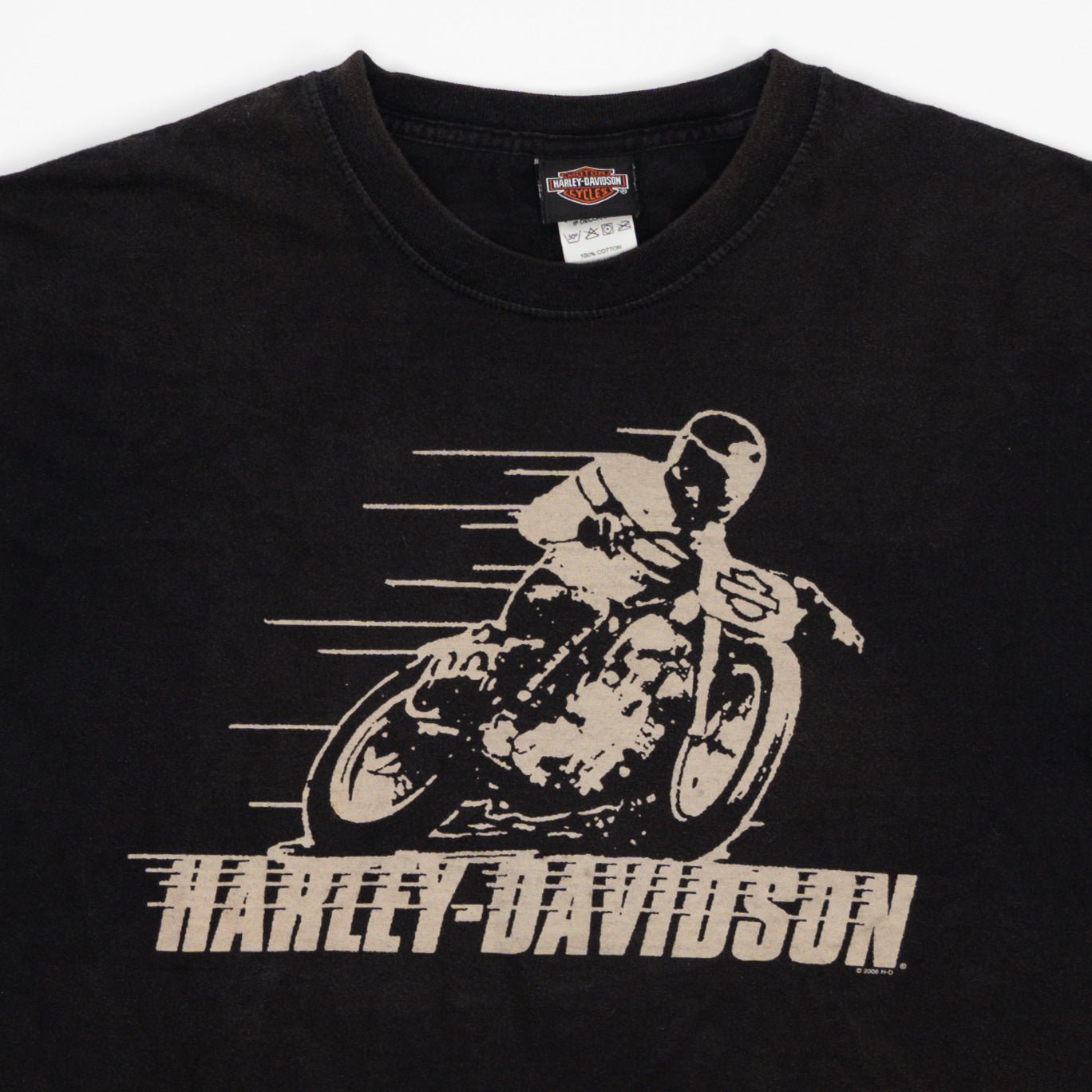 Vintage Black '06 Harley Davidson Qatar Tee (M) | Rebalance Vintage.