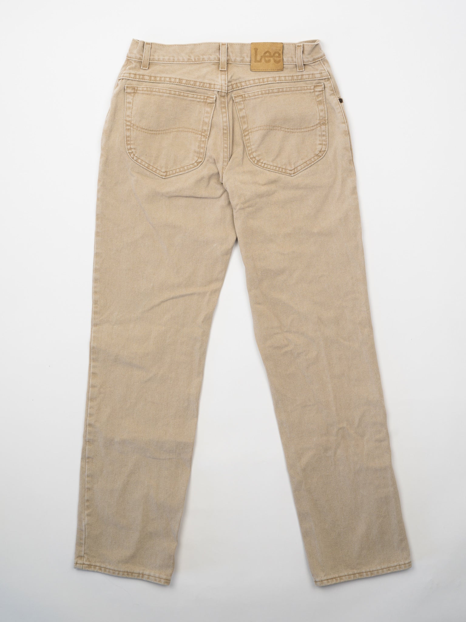 Vintage 80s Washed Beige Lee Jeans (32 x 32)