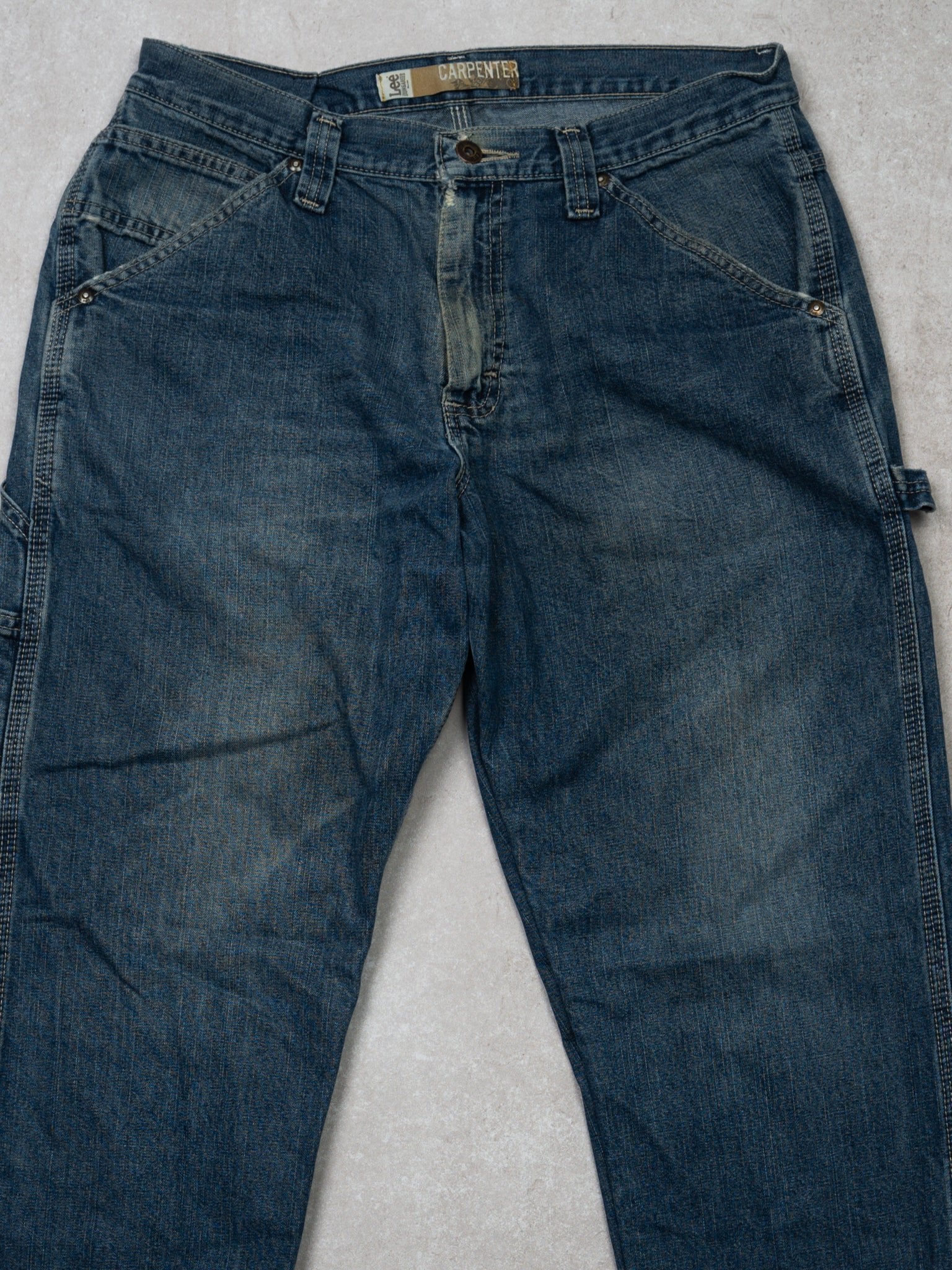 Vintage Blue Lee Dungaree Denim Cargo Pants (32 x 30)