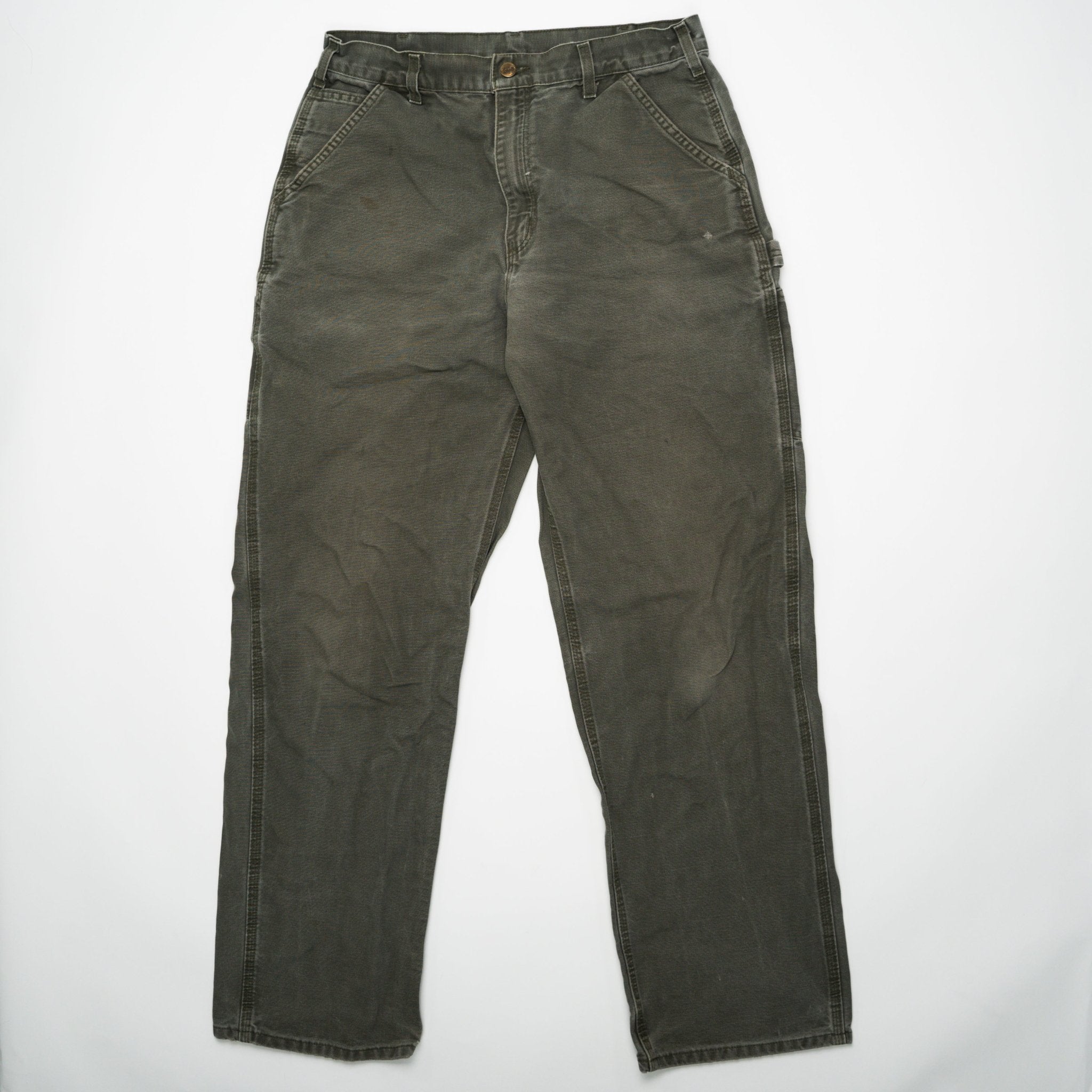 Vintage Moss Green Carhartt Cargo Pants (34 x 34) | Rebalance Vintage.