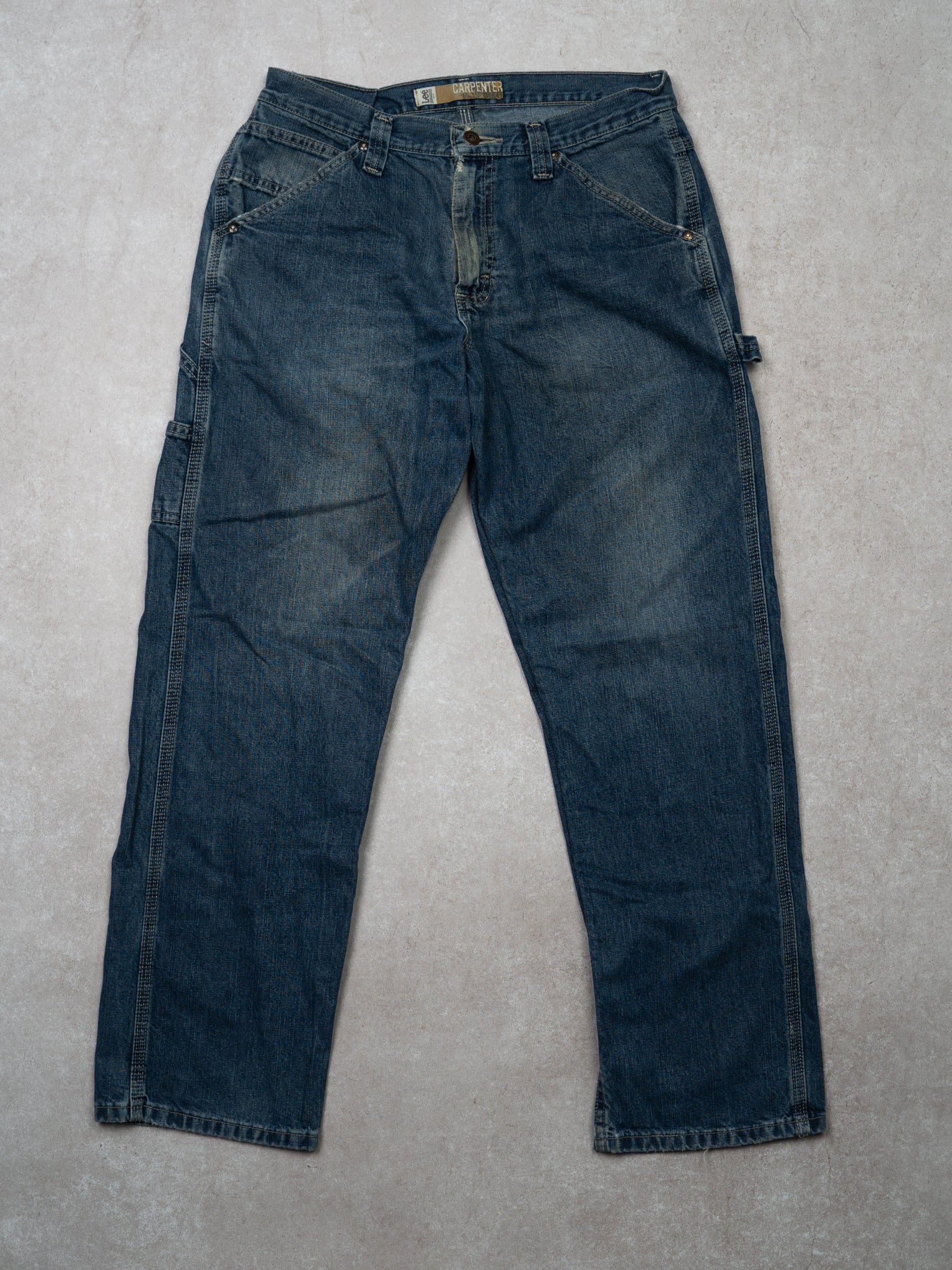 Vintage Blue Lee Dungaree Denim Cargo Pants (32 x 30)