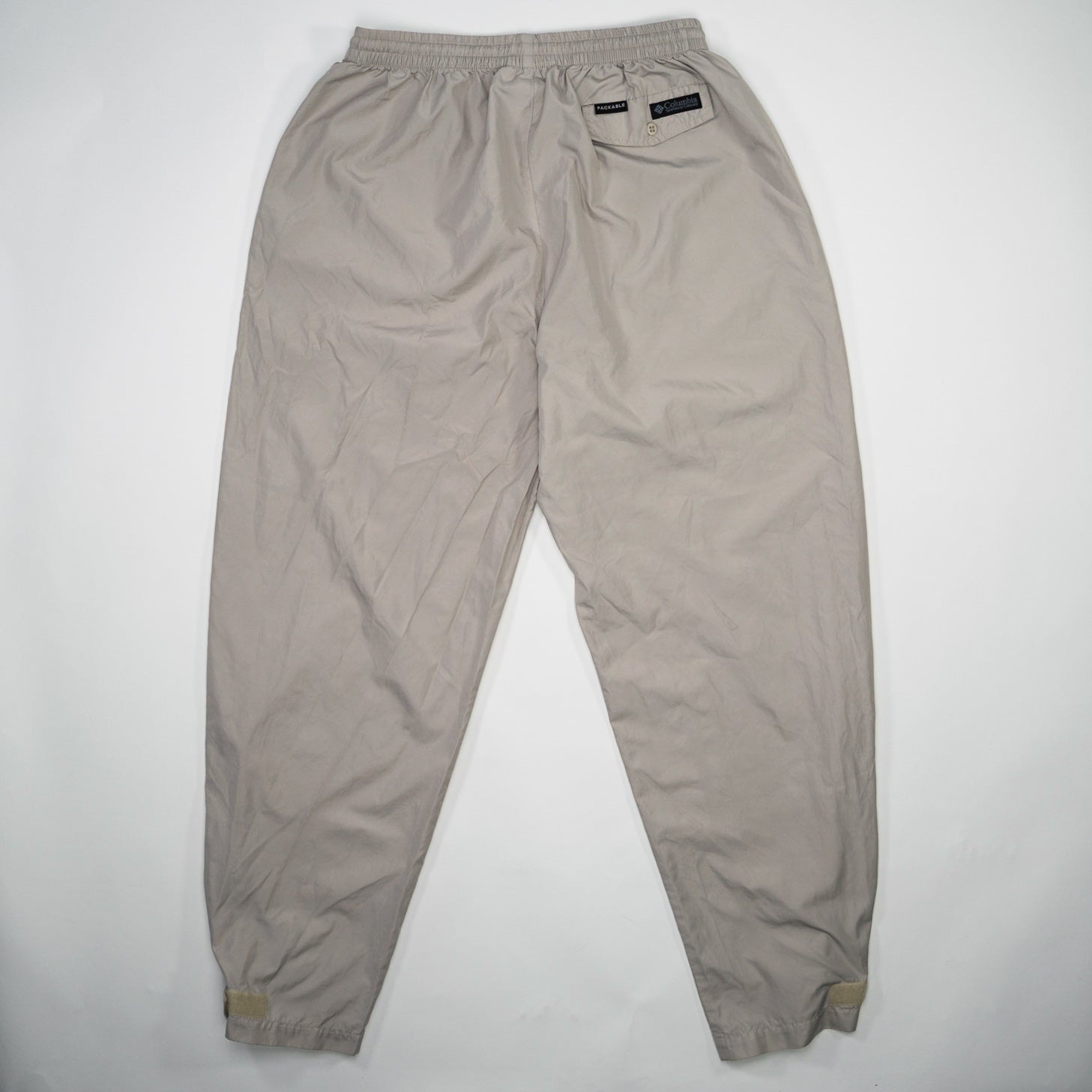 Vintage 90s Beige Columbia Windbreaker Pants (32 x 30)
