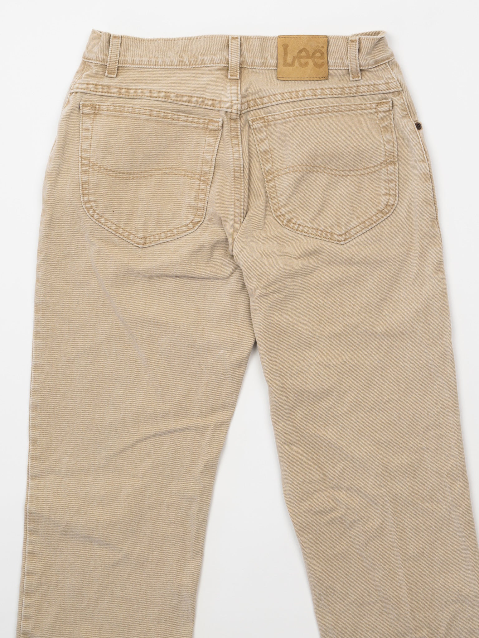 Vintage 80s Washed Beige Lee Jeans (32 x 32)