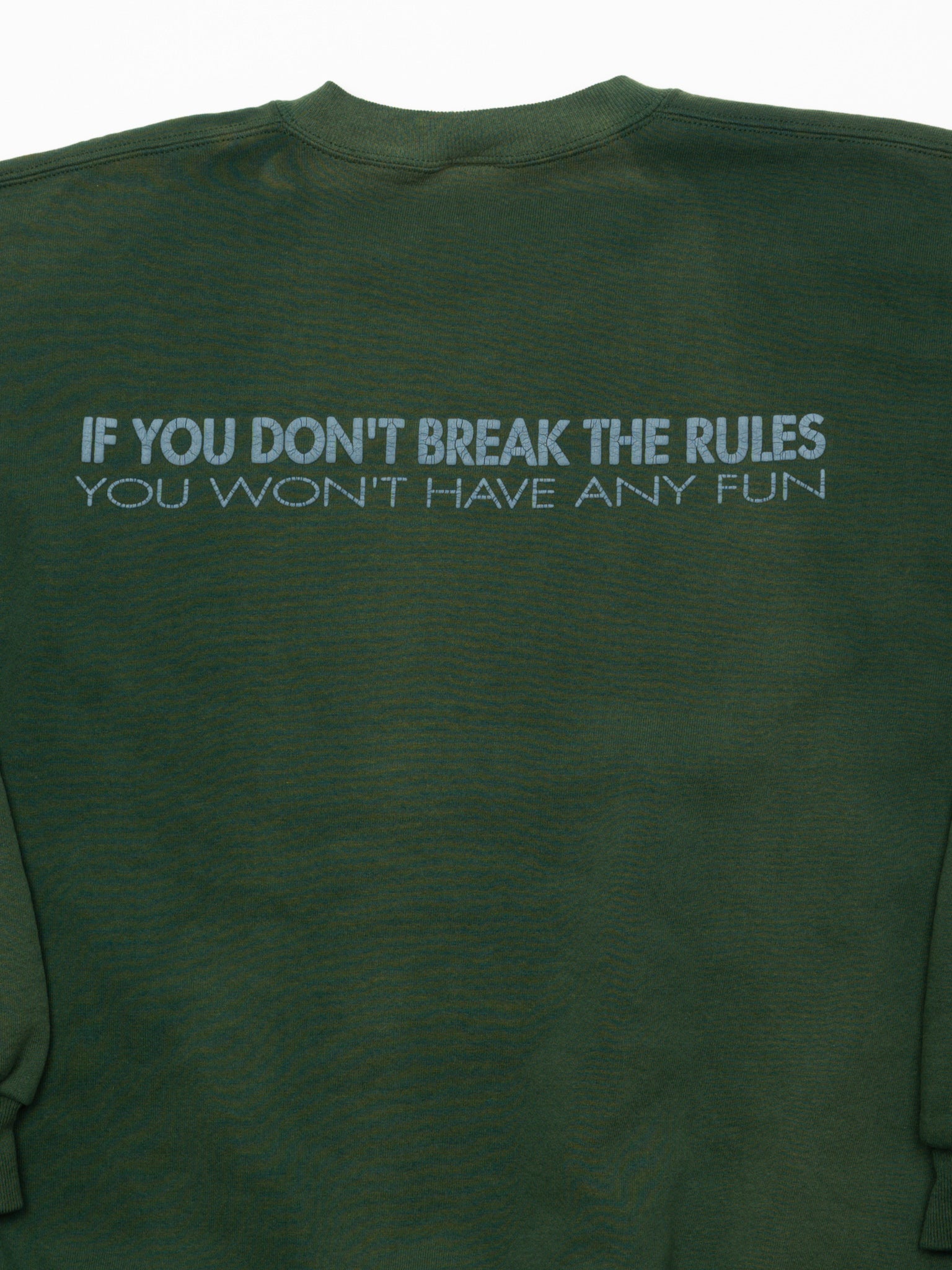 Vintage Green 'No Rules' Crewneck (L)