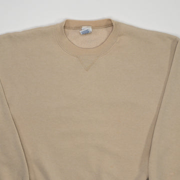 Vintage Blank Light Beige Russell Athletics Crewneck (L) | Rebalance Vintage.