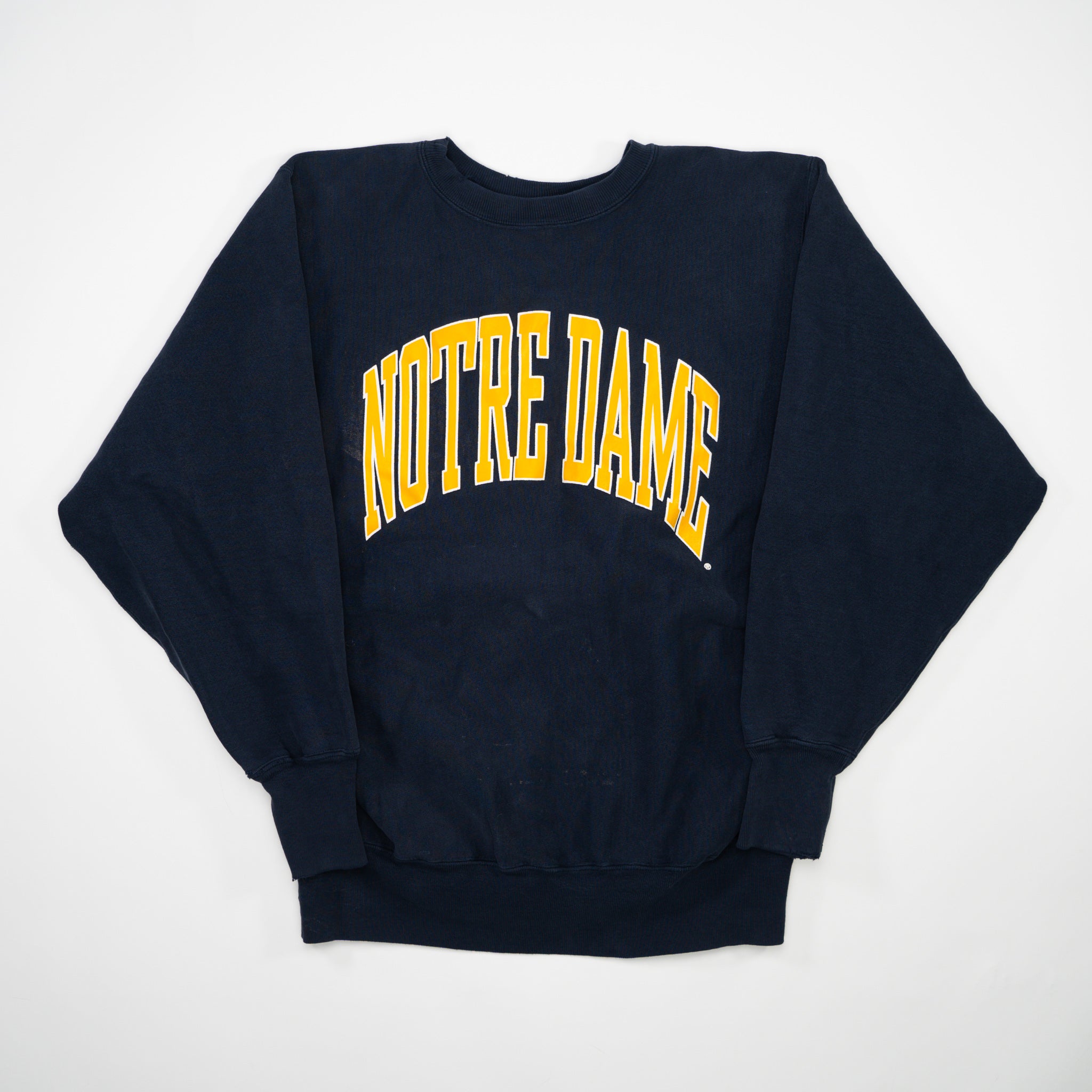 Vintage 90s Blue Notre Dame x Reverse Weave Champion Crewneck (M)
