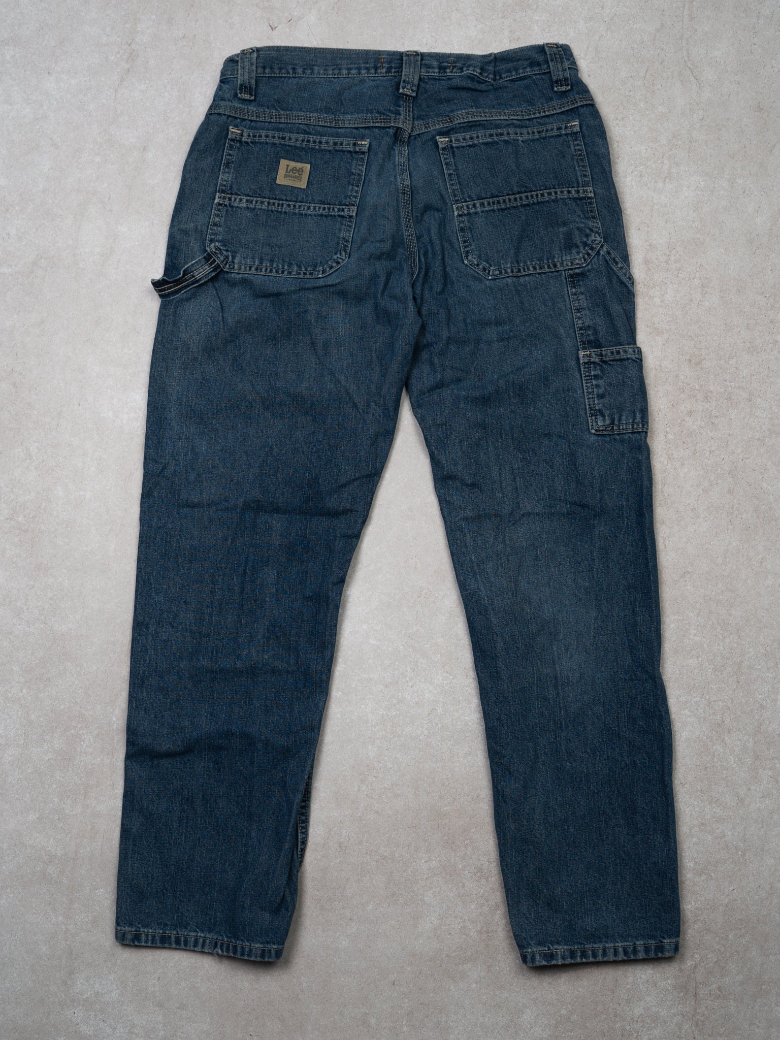 Vintage Blue Lee Dungaree Denim Cargo Pants (32 x 30)