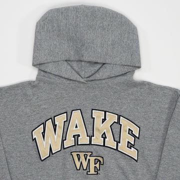 Vintage 90s Grey Wake 'WF' Hoodie (M) | Rebalance Vintage.