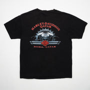 Vintage Black '06 Harley Davidson Qatar Tee (M)