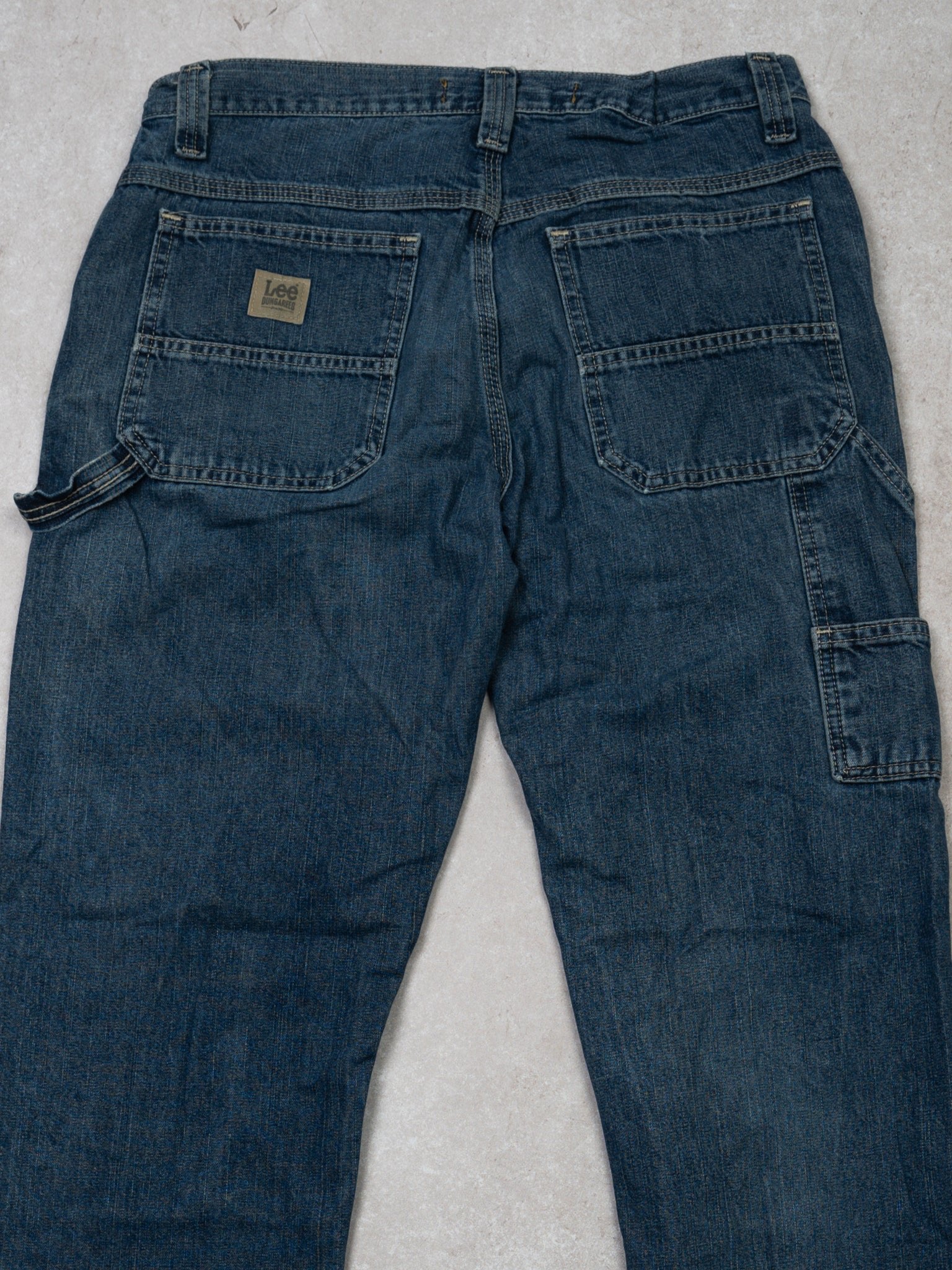 Vintage Blue Lee Dungaree Denim Cargo Pants (32 x 30)