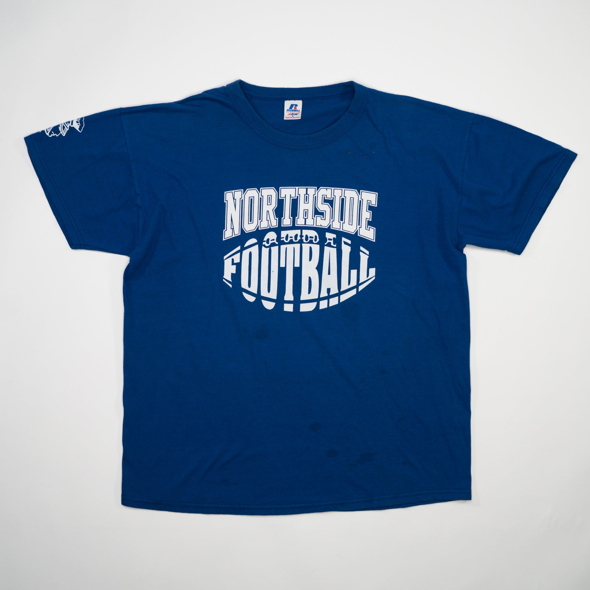 Vintage Blue Northside Football x Russell Athletics Tee (M/L)