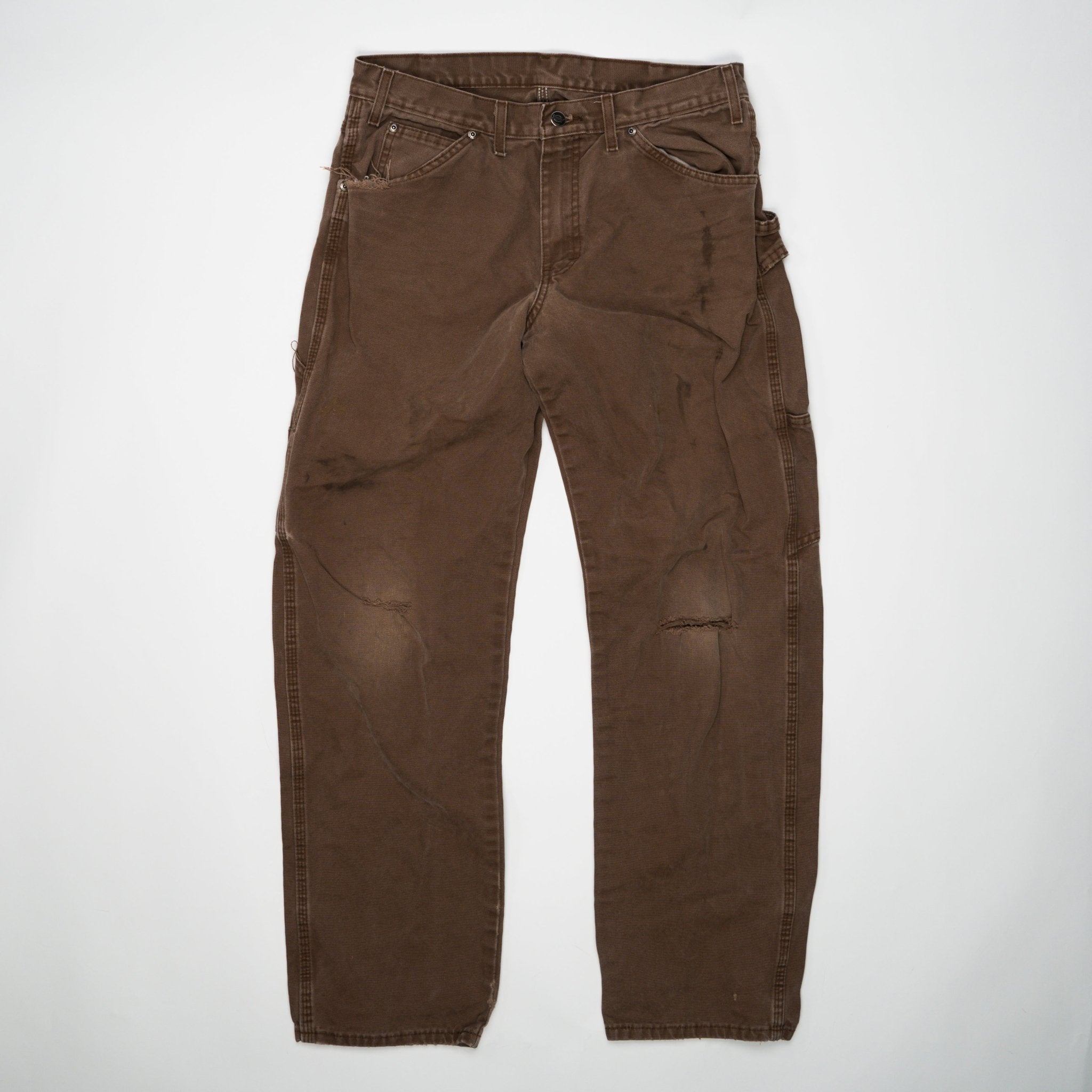 Vintage Brown Dickies Cargo Pants w/ Rip (32 x 32) | Rebalance Vintage.