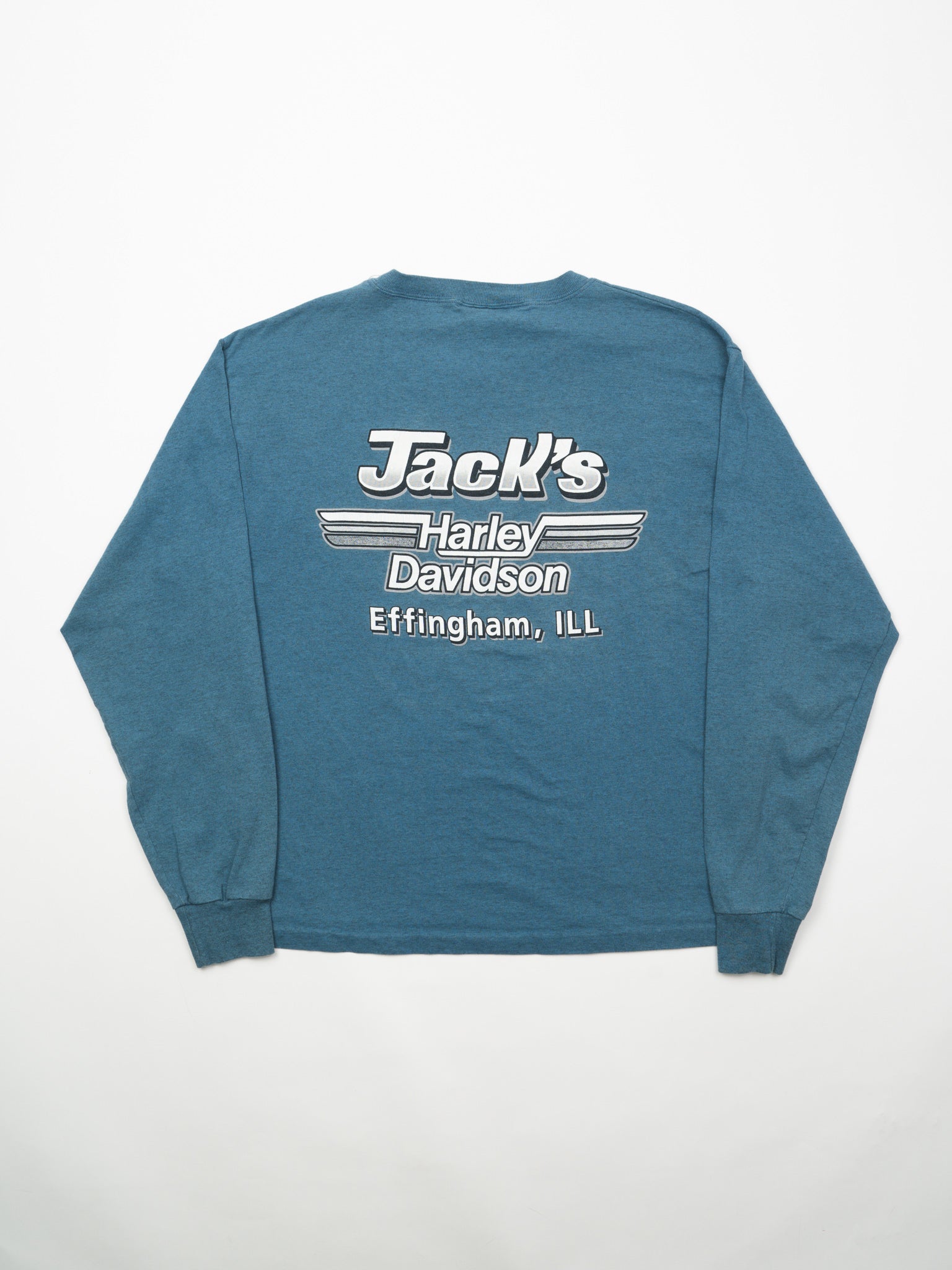 Vintage '99 Blue Harley Davidson Effingham, IL Long Sleeve (M)