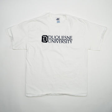 Vintage White Duquesne University Tee (S/M) | Rebalance Vintage.