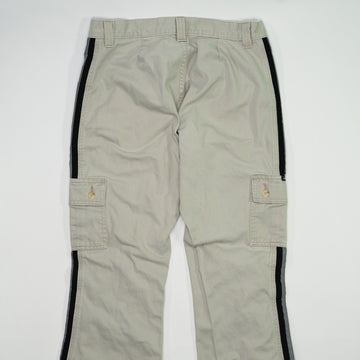 Vintage 90s Beige + Black Lee Pipes Cargo Flare Pants (30 x 30) | Rebalance Vintage.