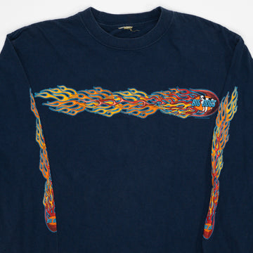 Vintage '01 Blue Big Dogs Flame Long Sleeve (M) | Rebalance Vintage.