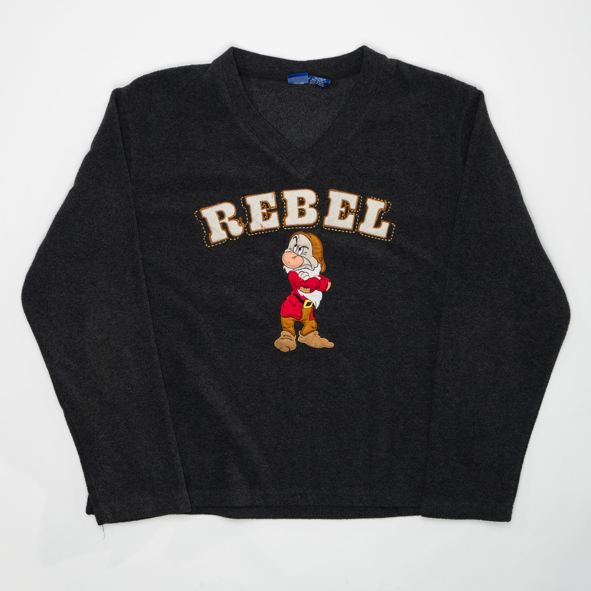 Vintage Snow White Grumpy Dwraf Rebel Fleece Sweater (L) | Rebalance Vintage.