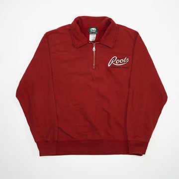 Vintage 90s Red Roots 1/4 Zip Sweater 2.0 (L) | Rebalance Vintage.
