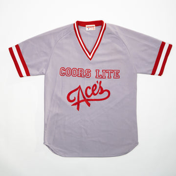 Vintage Grey + Red Coors Light Aces #8 Jersey (S) | Rebalance Vintage.