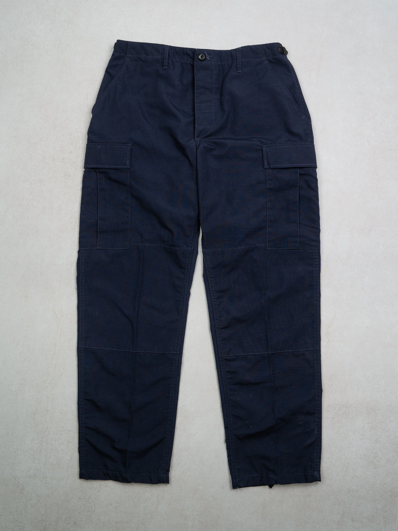 Vintage Blue Adjustable Army Cargo Pants (31-35 x 30)