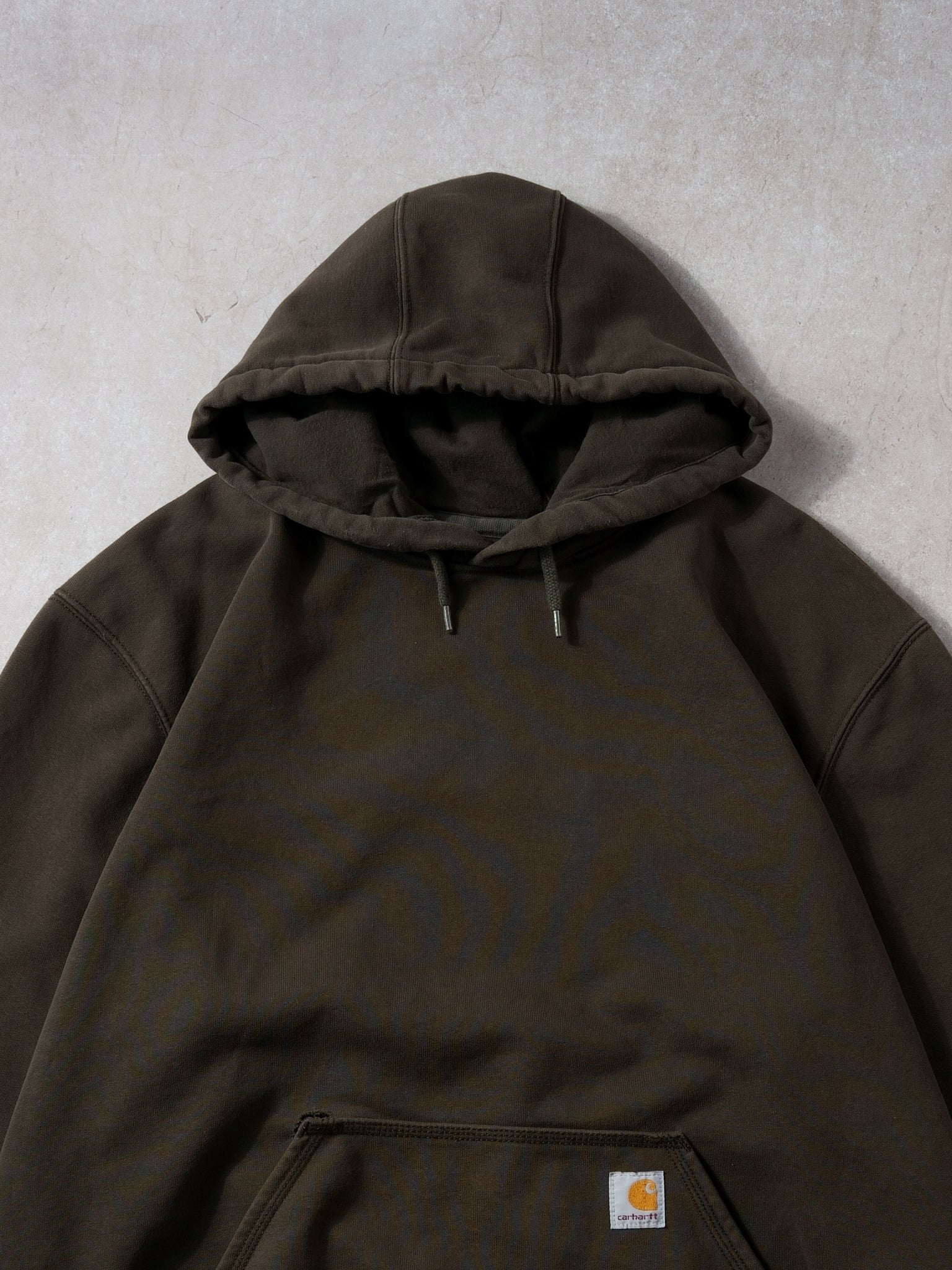 Vintage 90s Taupe Brown Carhartt Rain Defender Hoodie (XXL)