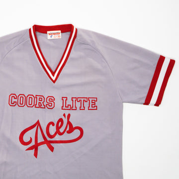 Vintage Grey + Red Coors Light Aces #8 Jersey (S) | Rebalance Vintage.