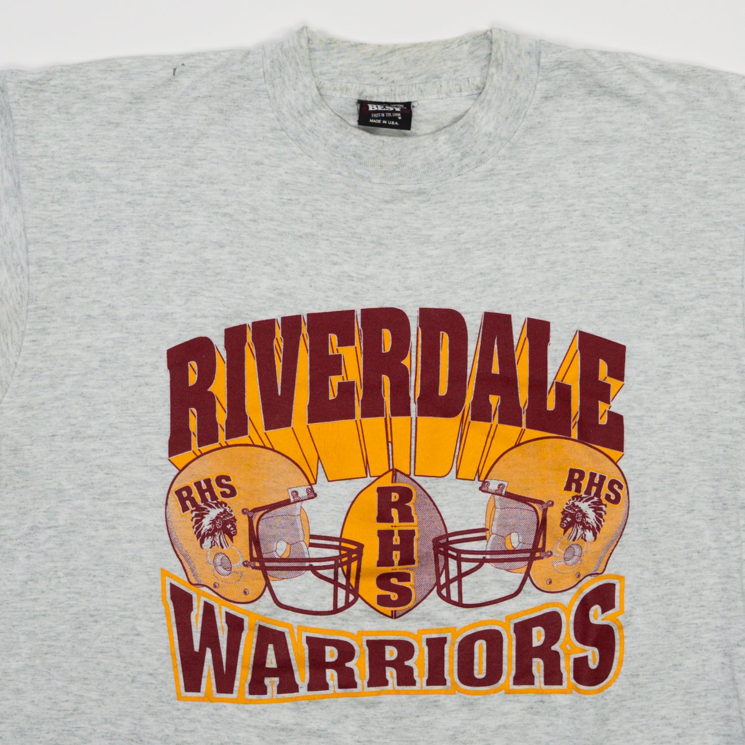Vintage Single Stitch Riverdale Warriors Football Tee (M)