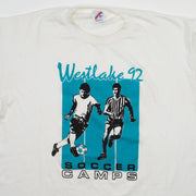 Vintage White '92 Westlake Soccer Camps Single Stitch Tee (L)