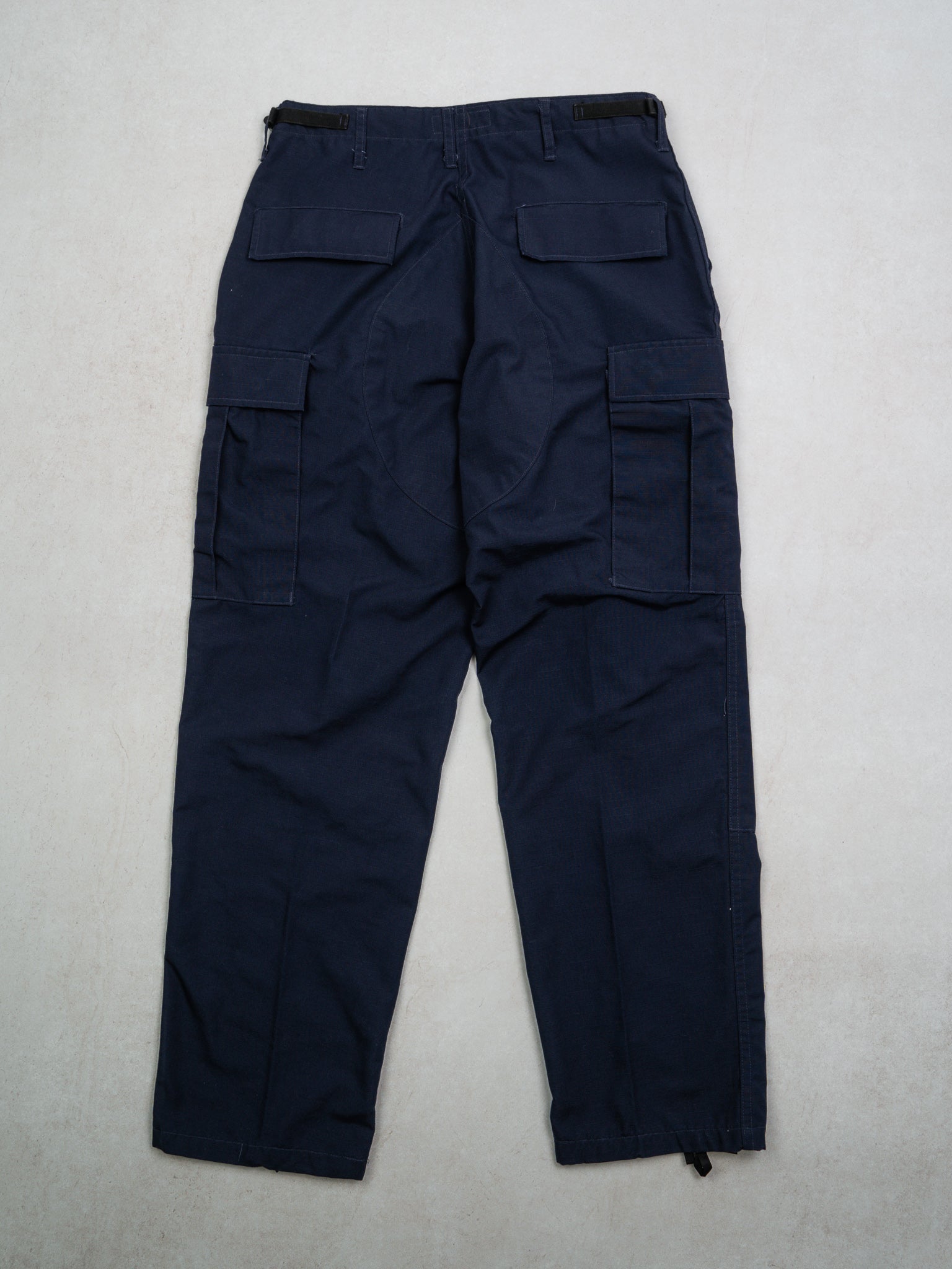 Vintage Blue Adjustable Army Cargo Pants (31-35 x 30)